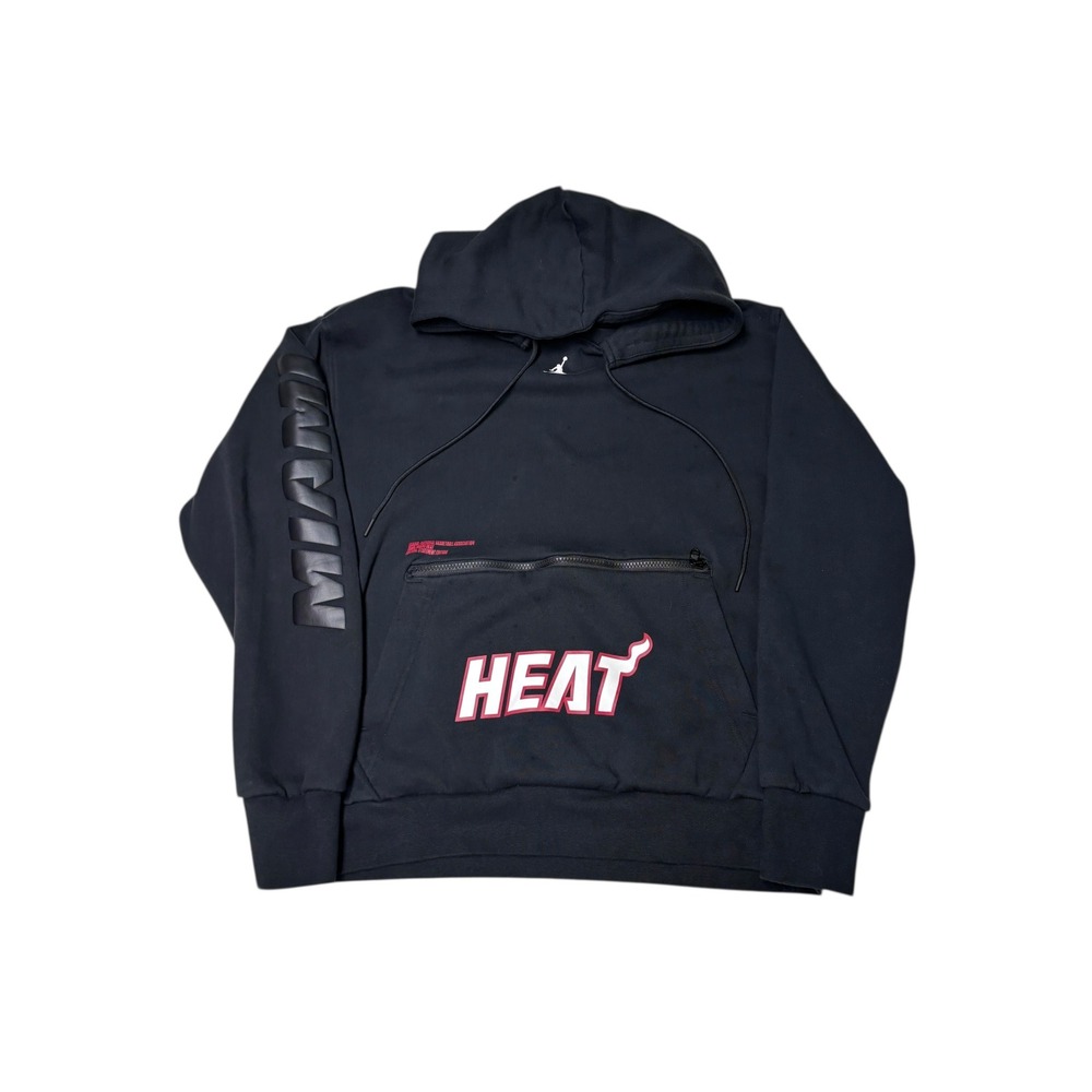 Jordan Miami Heat NBA Statement Edition Black Hoodie Men's‎ Size L